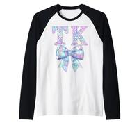 Coquette Bow Preppy I'm Ready for TK First Day of TK Girl Camiseta Manga Raglan