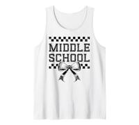 Coquette Bow Preppy Middle School Girl Primer día de Escuela Camiseta sin Mangas