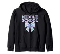 Coquette Bow Preppy Middle School Teacher Mujer Niña Sudadera con Capucha