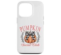 Coquette Bow Pumpkin Thanksgiving Autumn - club de calabaza Carcasa para iPhone 13 Pro