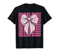 Coquette Bow Teatro Máscaras Drama Actor Chica Mamá Día de la Madre Camiseta