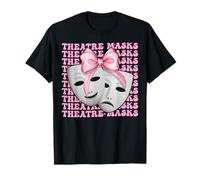 Coquette Bow Teatro Máscaras Drama Actor Chica Mamá Día de la Madre Camiseta