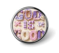 Coquette - Broche redondo de hilo sintético con frase en inglés "God is good" para hombres y mujeres, insignia, collar, vestido, chaqueta, mochila, accesorios