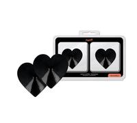 Coquette Chic Desire - Cubiertas metálicas para pezones, corazones negros