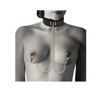 COQUETTE CHIC DESIRE - FANTASY COLLAR CON PINZAS PEZONES CON FORRO DE NEOPRENO