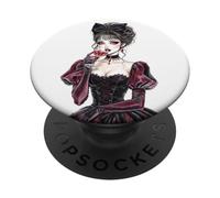 Coquette Chica Vampiro Gótico Halloween Girlycore Estética PopSockets PopGrip Adhesivo
