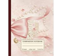 Coquette Composition Notebook: Delicate Coquette Bow College Ruled Journal: Cute Pink Ribbon Aesthetic Notebook | Soft Feminine Style | For Teen Girls & Women