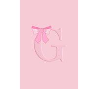 Coquette Composition Notebook Girly Aesthetic Pink Bow Initial G: 6 x 9 College-Ruled Paper - Cute Preppy Journal for Teen Girls, Women, Students, Personalized Gifts