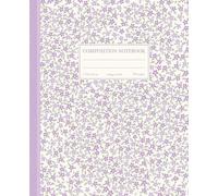 Coquette Composition Notebook: Girly Cute Purple Flowers | Cottagecore Aesthetic School Supplies for Students, Girls & Teens | Lined College Ruled Pages for Notes, Writing, Journaling, and Daily Use