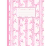 Coquette Composition Notebook: Super Cute Preppy Aesthetic Pastel Pink Bows and Stripes Journal for Girls, Women, School, College, Work | Wide Ruled | 7.5 x 9.25" | 110 Pages.
