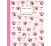 Coquette Composition Notebook Wide Ruled: Cute & Aesthetic Pink Rose and Bow Journal for Women, Teen Girls, Back to School, College, University