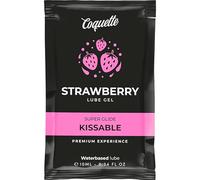 Coquette Cosmetics - Gel Kissable Sabor Fresa - Lubricante Base de Agua- Efecto Duradero y Satisfactorio - Unisex- Formato Bolsillo 10 ml