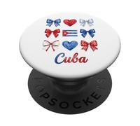 Coquette Cuba Flag Cuban Girls PopSockets PopGrip Adhesivo