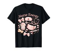 Coquette Cuidado de Heridas Enfermera Energía Rosa Enfermería Estética Camiseta