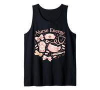 Coquette Cuidado de Heridas Enfermera Energía Rosa Enfermería Estética Camiseta sin Mangas