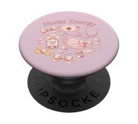Coquette Cuidado de Heridas Enfermera Energía Rosa Enfermería Estética PopSockets PopGrip Adhesivo