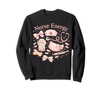 Coquette Cuidado de Heridas Enfermera Energía Rosa Enfermería Estética Sudadera
