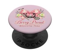 Coquette Cuidado de Heridas Enfermera Rosa Enfermería Estética Médica PopSockets PopGrip Adhesivo