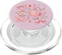 Coquette Cuidado de Heridas Enfermera Rosa Enfermería Estética Médica PopSockets PopGrip para MagSafe
