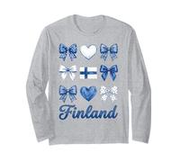 Coquette Finlandia Bandera Finlandesa Niñas Manga Larga