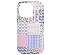 Coquette Floral Patchwork Quilt Fancy Toile de Jouy Carcasa para iPhone 14 Pro