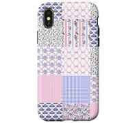 Coquette Floral Patchwork Quilt Fancy Toile de Jouy Carcasa para iPhone X/XS