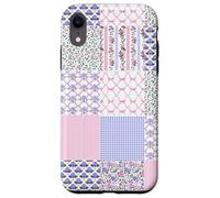 Coquette Floral Patchwork Quilt Fancy Toile de Jouy Carcasa para iPhone XR