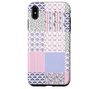 Coquette Floral Patchwork Quilt Fancy Toile de Jouy Carcasa para iPhone XS Max