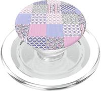Coquette Floral Patchwork Quilt Fancy Toile de Jouy PopSockets PopGrip para MagSafe