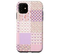 Coquette Floral Patchwork Quilt Pink Aesthetic Vintage Carcasa para iPhone 11