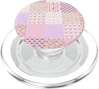 Coquette Floral Patchwork Quilt Pink Aesthetic Vintage PopSockets PopGrip para MagSafe