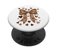 Coquette Football Cute Football Mom Game Day PopSockets PopGrip Adhesivo