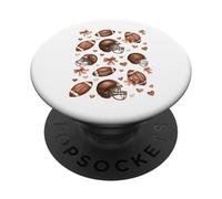 Coquette Football Cute Football Mom Game Day PopSockets PopGrip Adhesivo