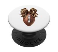 Coquette Football Cute Football Mom Game Day PopSockets PopGrip Adhesivo