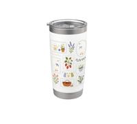 Coquette Goose Cottagecore - Cinta de jardín floral Vaso térmico de acero inoxidable de doble pared