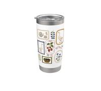 Coquette Goose Cottagecore - Cinta de jardín floral Vaso térmico de acero inoxidable de doble pared