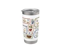 Coquette Goose Cottagecore - Cinta de jardín floral Vaso térmico de acero inoxidable de doble pared