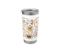 Coquette Goose Cottagecore Floral Granja Animal Jardinería Vaso térmico de acero inoxidable de doble pared