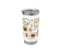 Coquette Goose Cottagecore Floral Granja Animal Jardinería Vaso térmico de acero inoxidable de doble pared