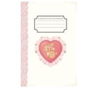 Coquette Lace Bunny Composition Notebook: Pink and Cream Notebook Perfect For Trendy Teens, Adults, Children, and Girls