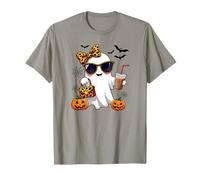 Coquette Leopard Ghost Girl Café Halloween Bougie Woman Camiseta