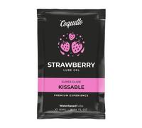 Coquette Cosmetics - Gel Kissable Sabor Fresa - Lubricante Base de Agua- Efecto Duradero y Satisfactorio - Unisex- Formato Bolsillo 10 ml
