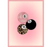 Coquette Pink 8 Ball Journal Notebook - Aesthetic Lined Notebook for Girls & Teens | 8.5” x 11” Matte Soft Cover, 120 Ruled Pages | Cute Coquette Writing Journal for Notes, School & Daily Use