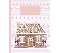 Coquette Pink Christmas Gingerbread House Festive Aesthetic Journal Notebook - Cozy Holiday Writing Notebook with 120 Ruled Pages | Large 8.5” x 11” Matte Cover