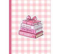 Coquette Pink “Very Demure Very Mindful Very Bookish” Aesthetic Books Journal Notebook - Cute Girly 120 Ruled Pages, Large 8.5” x 11” Writing Notebook ... Lover Notebook for Study, Notes & Journaling