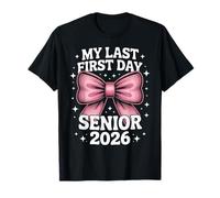Coquette Senior 2026 Pink Bow Bow Back To School High School Camiseta