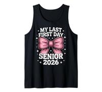 Coquette Senior 2026 Pink Bow Bow Back To School High School Camiseta sin Mangas