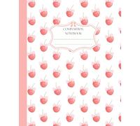 Coquette Strawberry Bow Notebook: 110-Page College-Ruled Journal with Watercolor Design | Cute Stationery for Creative Writing & Daily Planning