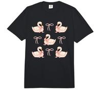 Coquette Swan & Pink Bows Cute Bird Love Soft Aesthetic Comfort Colors Adult Heavyweight T-Shirt