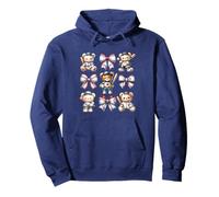 Coquette Teddy Bear Soft Aesthetic Bow Baseball Girl Women Sudadera con Capucha